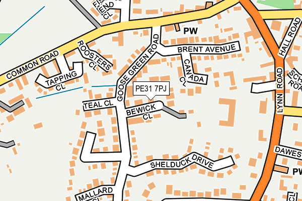 PE31 7PJ map - OS OpenMap – Local (Ordnance Survey)