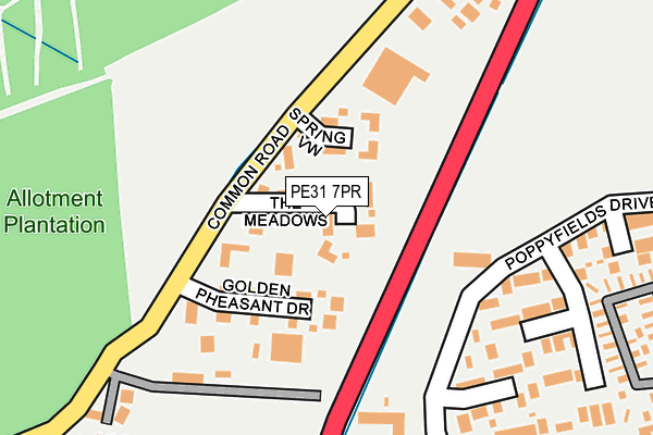 PE31 7PR map - OS OpenMap – Local (Ordnance Survey)