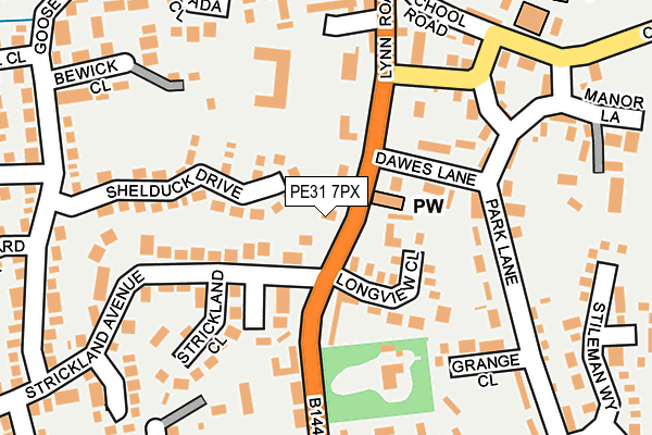 PE31 7PX map - OS OpenMap – Local (Ordnance Survey)