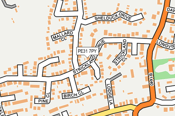 PE31 7PY map - OS OpenMap – Local (Ordnance Survey)