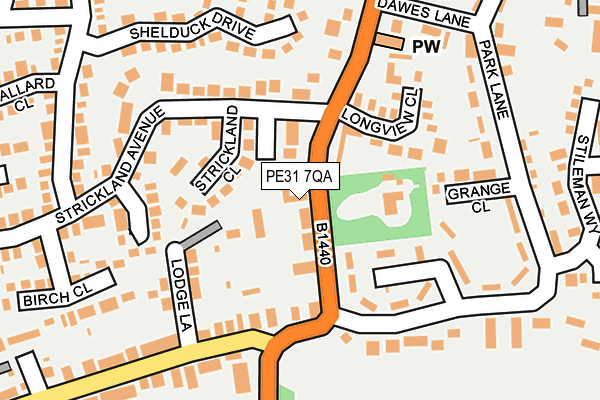PE31 7QA map - OS OpenMap – Local (Ordnance Survey)