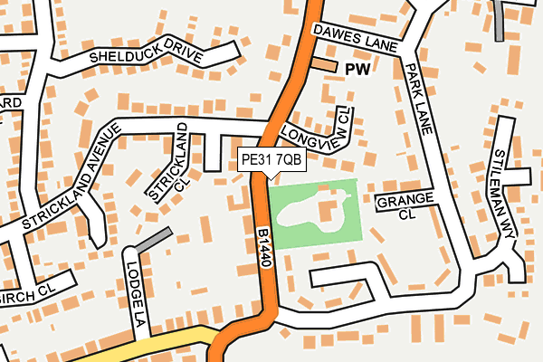 PE31 7QB map - OS OpenMap – Local (Ordnance Survey)