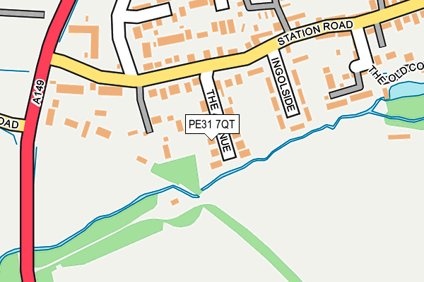 PE31 7QT map - OS OpenMap – Local (Ordnance Survey)