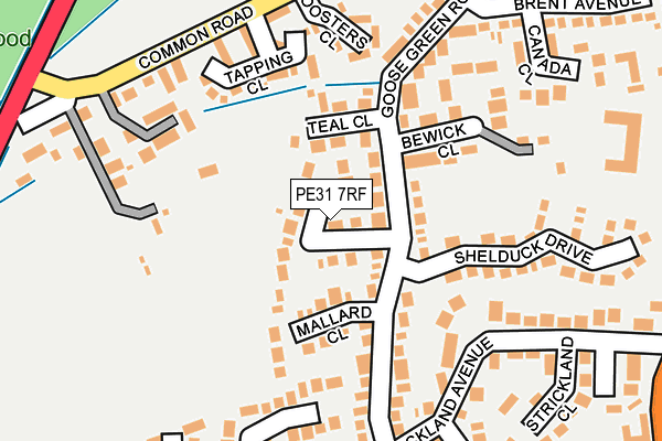 PE31 7RF map - OS OpenMap – Local (Ordnance Survey)
