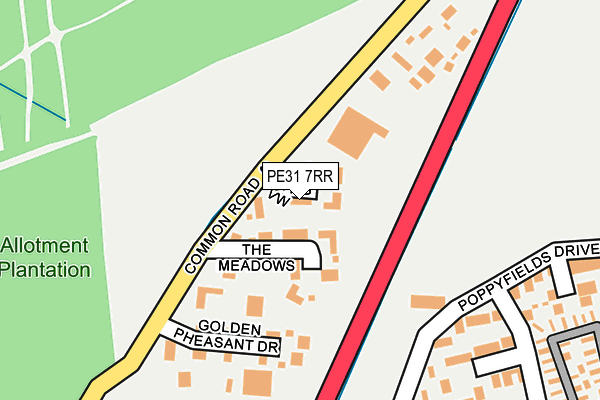 PE31 7RR map - OS OpenMap – Local (Ordnance Survey)