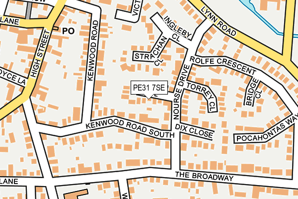 PE31 7SE map - OS OpenMap – Local (Ordnance Survey)