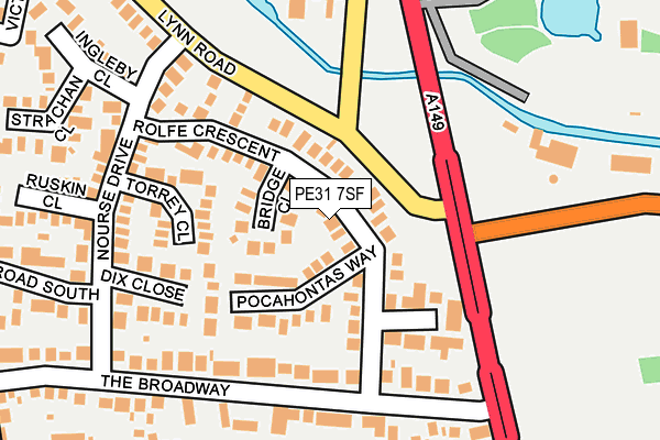 PE31 7SF map - OS OpenMap – Local (Ordnance Survey)