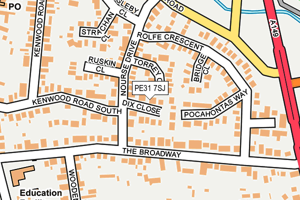 PE31 7SJ map - OS OpenMap – Local (Ordnance Survey)