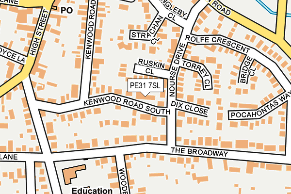 PE31 7SL map - OS OpenMap – Local (Ordnance Survey)