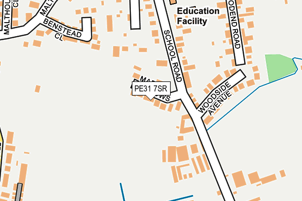 PE31 7SR map - OS OpenMap – Local (Ordnance Survey)