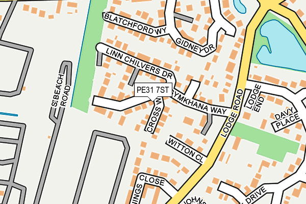 PE31 7ST map - OS OpenMap – Local (Ordnance Survey)