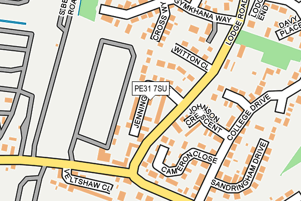 PE31 7SU map - OS OpenMap – Local (Ordnance Survey)