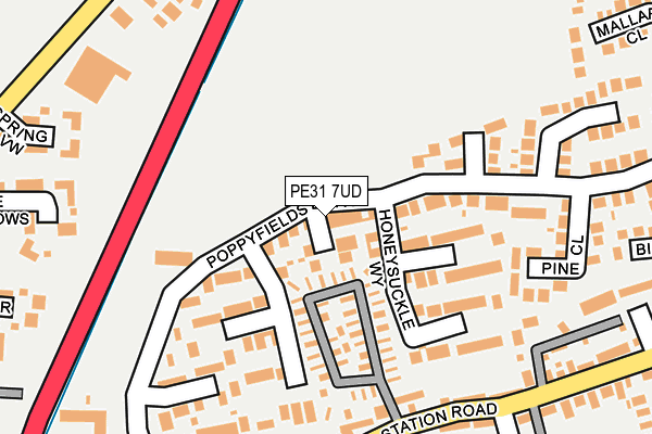 PE31 7UD map - OS OpenMap – Local (Ordnance Survey)