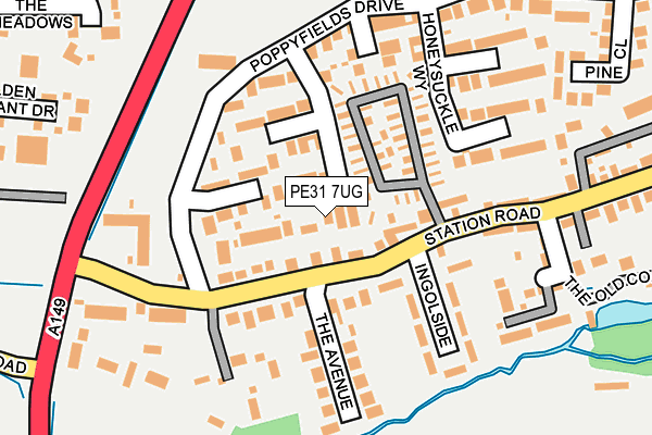 PE31 7UG map - OS OpenMap – Local (Ordnance Survey)
