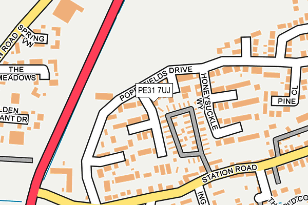 PE31 7UJ map - OS OpenMap – Local (Ordnance Survey)