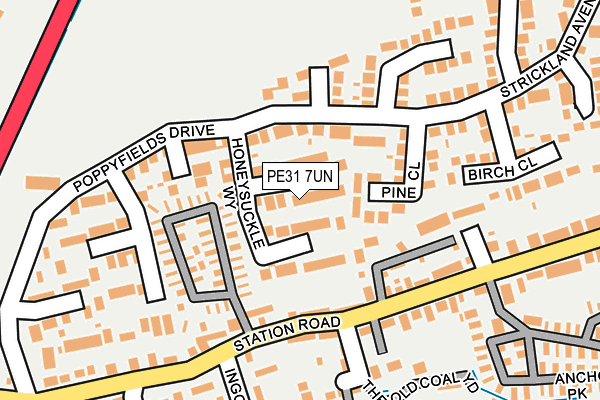 PE31 7UN map - OS OpenMap – Local (Ordnance Survey)