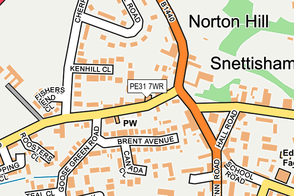 PE31 7WR map - OS OpenMap – Local (Ordnance Survey)