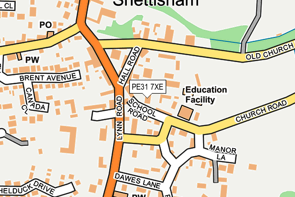 PE31 7XE map - OS OpenMap – Local (Ordnance Survey)