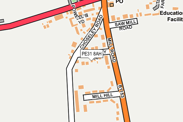 PE31 8AH map - OS OpenMap – Local (Ordnance Survey)