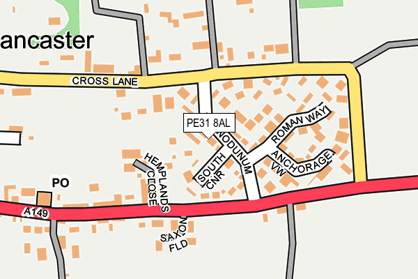 PE31 8AL map - OS OpenMap – Local (Ordnance Survey)