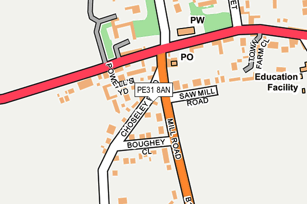 PE31 8AN map - OS OpenMap – Local (Ordnance Survey)