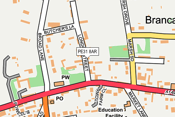PE31 8AR map - OS OpenMap – Local (Ordnance Survey)