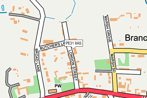 PE31 8AS map - OS OpenMap – Local (Ordnance Survey)