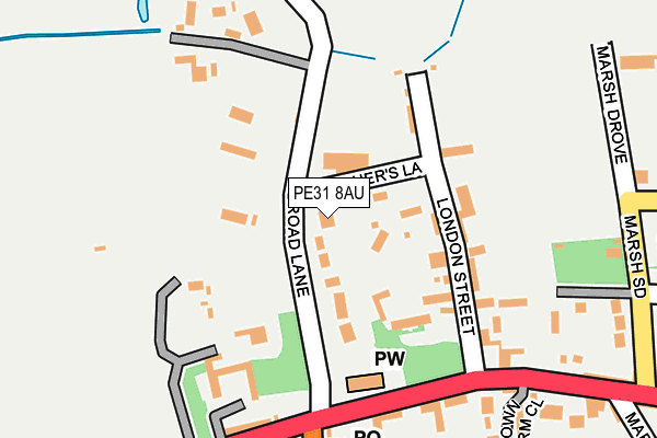 PE31 8AU map - OS OpenMap – Local (Ordnance Survey)