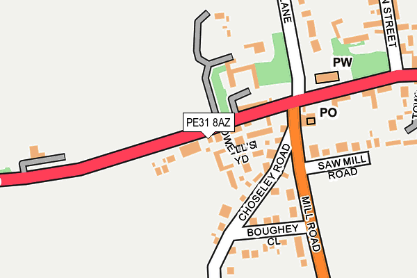 PE31 8AZ map - OS OpenMap – Local (Ordnance Survey)
