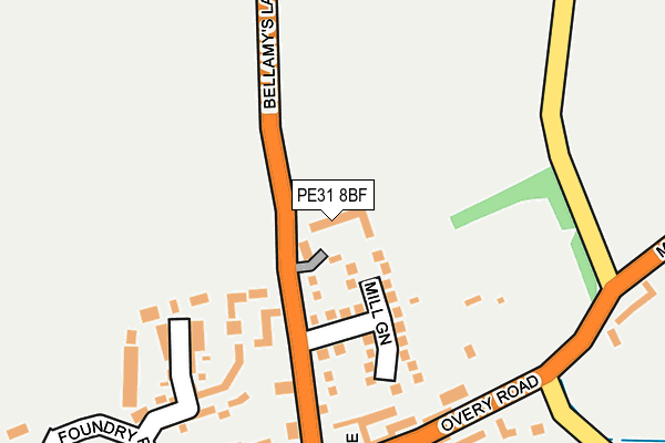 PE31 8BF map - OS OpenMap – Local (Ordnance Survey)
