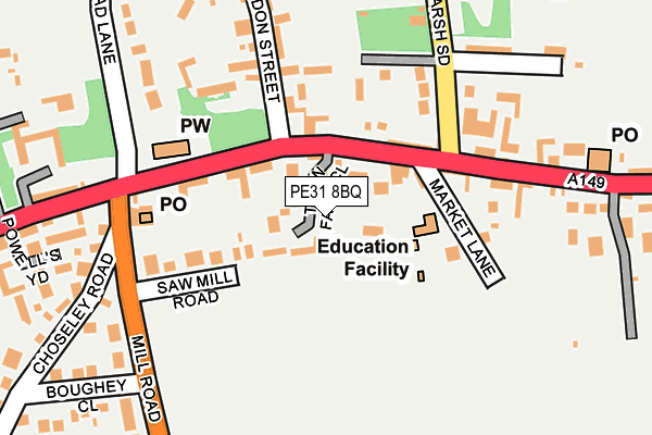 PE31 8BQ map - OS OpenMap – Local (Ordnance Survey)