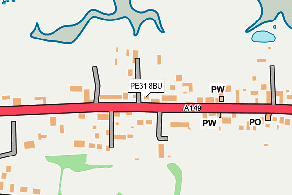 PE31 8BU map - OS OpenMap – Local (Ordnance Survey)