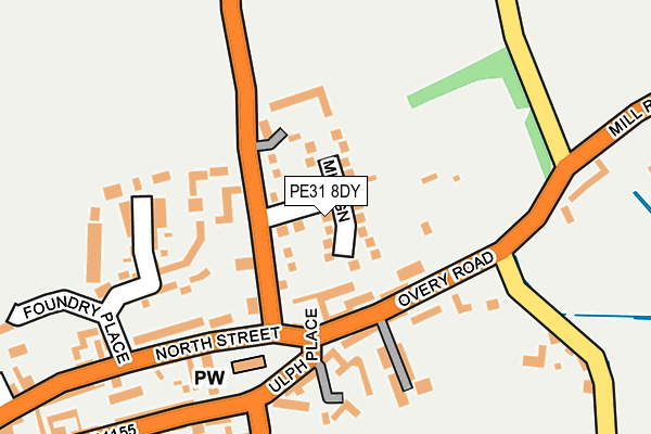 PE31 8DY map - OS OpenMap – Local (Ordnance Survey)