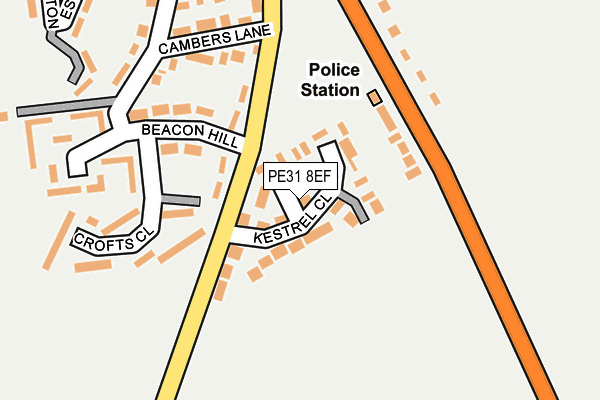 PE31 8EF map - OS OpenMap – Local (Ordnance Survey)