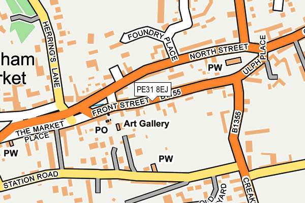 PE31 8EJ map - OS OpenMap – Local (Ordnance Survey)