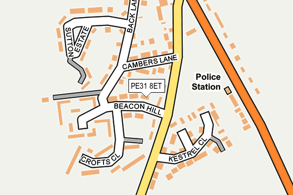 PE31 8ET map - OS OpenMap – Local (Ordnance Survey)
