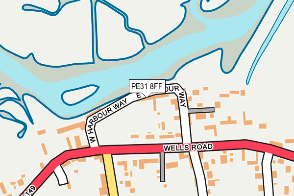 PE31 8FF map - OS OpenMap – Local (Ordnance Survey)