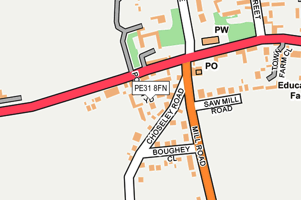 PE31 8FN map - OS OpenMap – Local (Ordnance Survey)