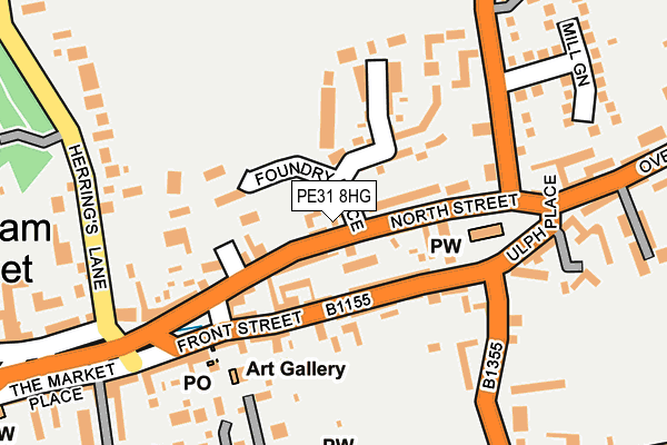 PE31 8HG map - OS OpenMap – Local (Ordnance Survey)