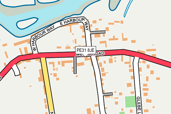 PE31 8JE map - OS OpenMap – Local (Ordnance Survey)