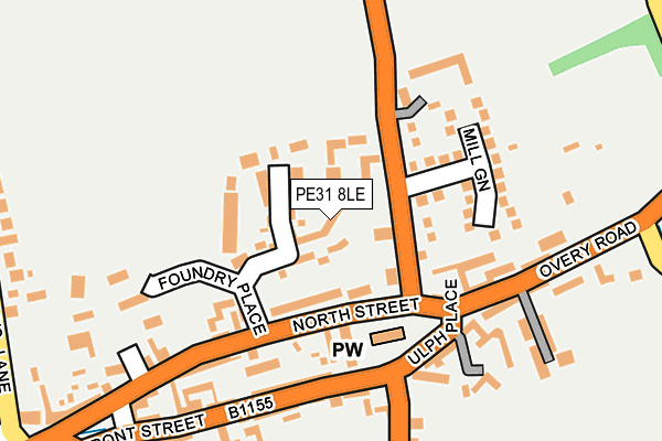 PE31 8LE map - OS OpenMap – Local (Ordnance Survey)