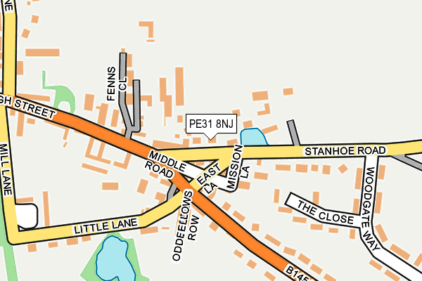 PE31 8NJ map - OS OpenMap – Local (Ordnance Survey)
