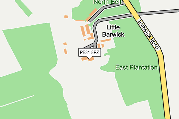 PE31 8PZ map - OS OpenMap – Local (Ordnance Survey)