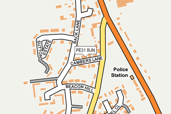 PE31 8UN map - OS OpenMap – Local (Ordnance Survey)