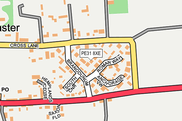 PE31 8XE map - OS OpenMap – Local (Ordnance Survey)