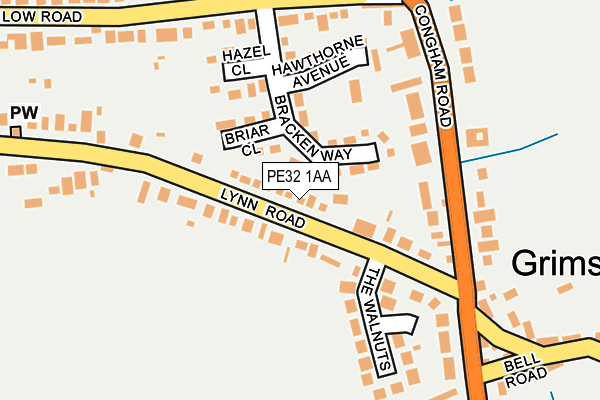 PE32 1AA map - OS OpenMap – Local (Ordnance Survey)