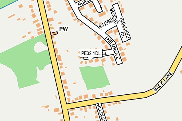 PE32 1DL map - OS OpenMap – Local (Ordnance Survey)