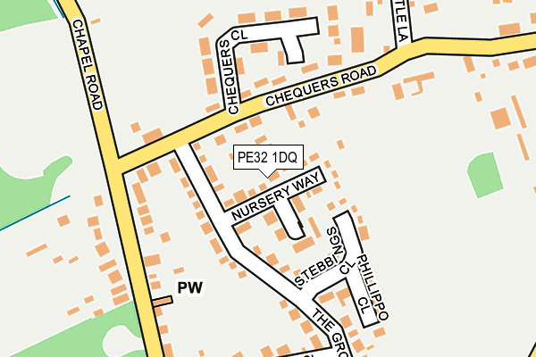 PE32 1DQ map - OS OpenMap – Local (Ordnance Survey)