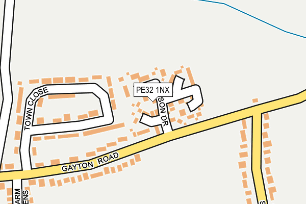 PE32 1NX map - OS OpenMap – Local (Ordnance Survey)