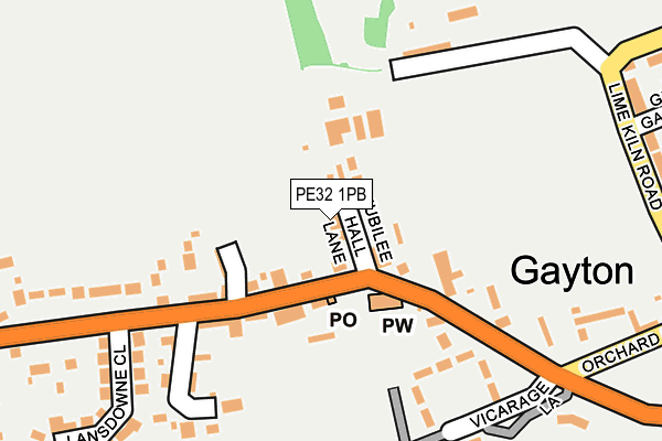 PE32 1PB map - OS OpenMap – Local (Ordnance Survey)